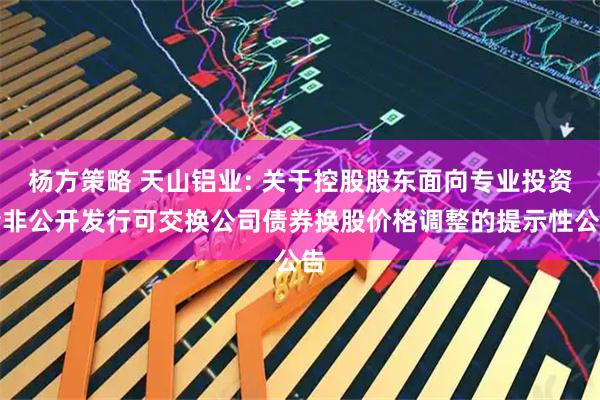 杨方策略 天山铝业: 关于控股股东面向专业投资者非公开发行可交换公司债券换股价格调整的提示性公告