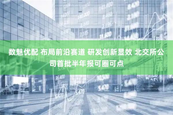 数魅优配 布局前沿赛道 研发创新显效 北交所公司首批半年报可圈可点