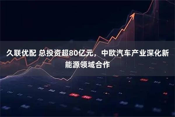 久联优配 总投资超80亿元，中欧汽车产业深化新能源领域合作